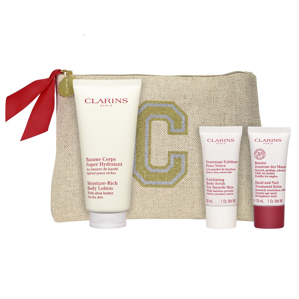 ボディケア エッセンシャル ボックス(3点+ポーチ)｜CLARINS/クラランス